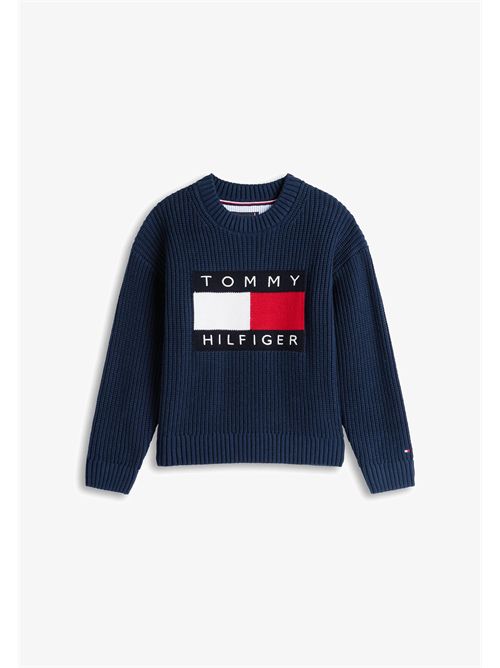 Maglia blu bandiera TOMMY HILFIGER | KB10071C1G